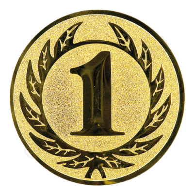 Эмблема "1 место" золото, d 25 мм
