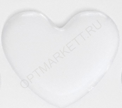 Заготовка 3D стикер на телефон, Сердце, 36х30 мм, уп.10шт. (цена за шт.)
